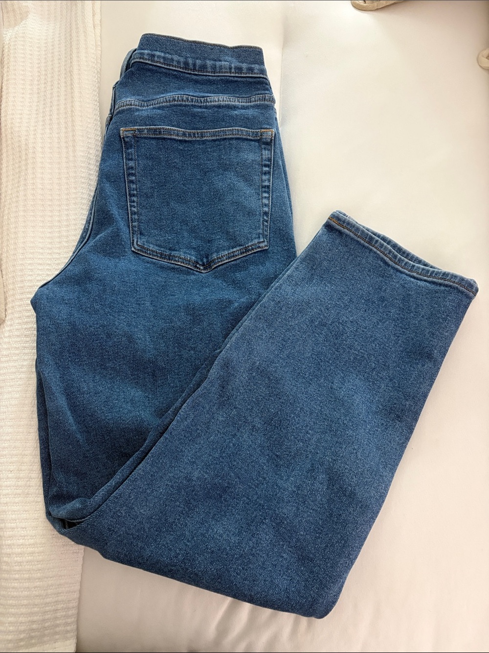J. Crew Straight-Leg Mid-Blue Women's Jeans